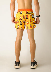 Men's Traffic Cones 4" Half Split Shorts