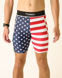 Men's USA 8" Half Tights (XS S M L XL)