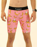 Men's Pink Bananas 8" Half Tights XS S M L XL
