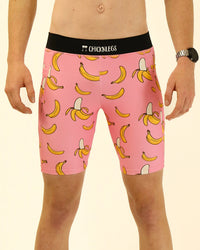 Men's Pink Bananas 8" Half Tights XS S M L XL