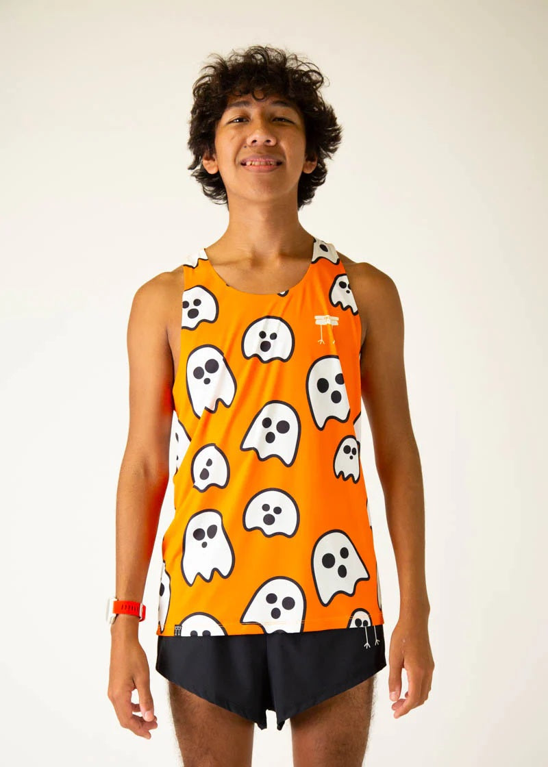Men's Ghosts Performance Singlet (Orange) XS, S, M, L, XL