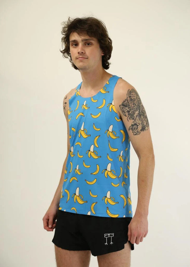 Men's Bananas Performance Singlet (Blue)