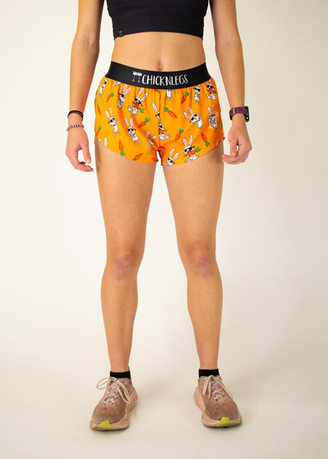 Women's Bad Bunny 1.5" Split Shorts (Orange)