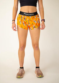 Women's Bad Bunny 1.5" Split Shorts (Orange)