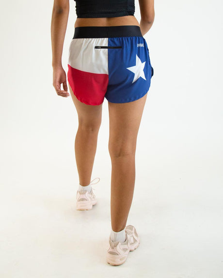 Women's Texas 1.5" Split Shorts (Red, White & Blue) XXS, XS, S, M, L, XL