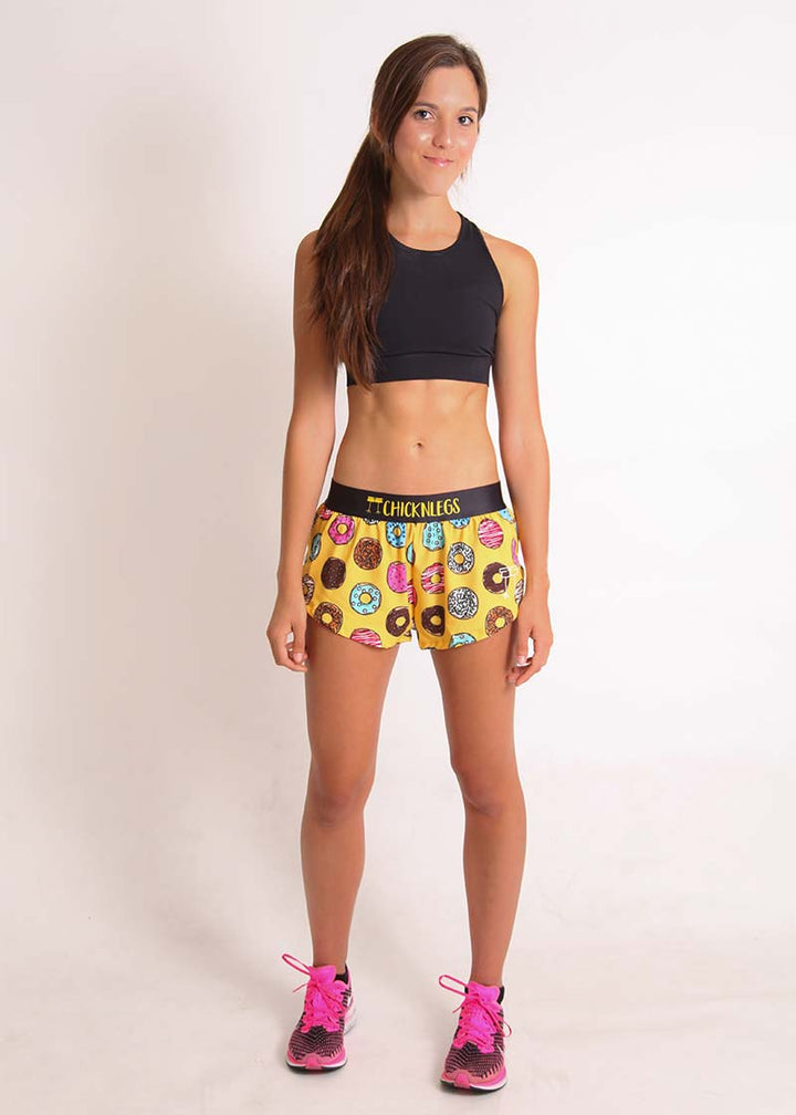 Women's Salty Donuts 1.5" Split Shorts (XXS XS S M L XL)