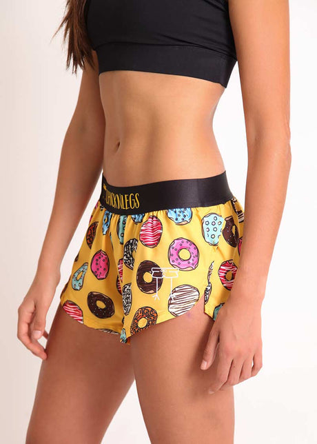 Women's Salty Donuts 1.5" Split Shorts (XXS XS S M L XL)
