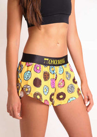 Women's Salty Donuts 1.5" Split Shorts (XXS XS S M L XL)