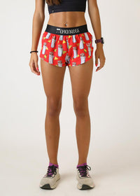 Women's Burritos 1.5" Split Shorts (Red)