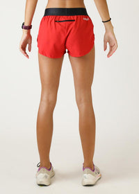 Women's Red 1.5" Split Shorts