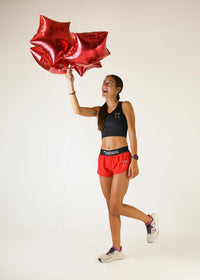 Women's Red 1.5" Split Shorts