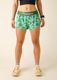Women's Fartlek Froggies 1.5" Split Shorts (Blue/Green)