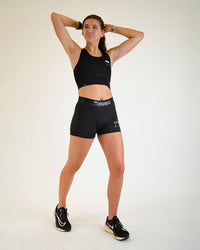 Women's Black 3" 2-Pocket Compression Shorts XS S M L XL