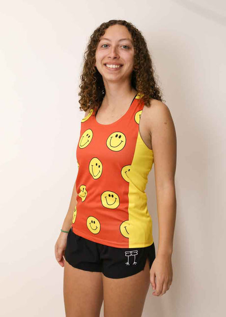 Women's Smileys Performance Singlet (Orange)