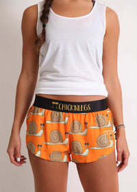 Women's Snails Pace 1.5" Split Shorts (Orange)