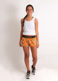 Women's Snails Pace 1.5" Split Shorts (Orange)