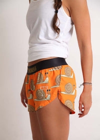 Women's Snails Pace 1.5" Split Shorts (Orange)