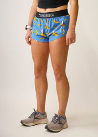 Women's Bananas 1.5" Split Shorts (Blue)