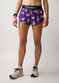 Women's Sloths 1.5" Split Shorts (Purple)