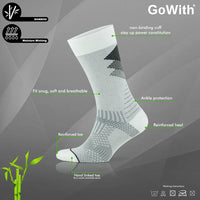 Men's Bamboo Colorful Patterned Crew Dress Socks