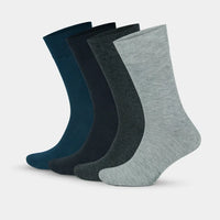 Men's Cotton Crew Seamless Dress Socks - Multicolor