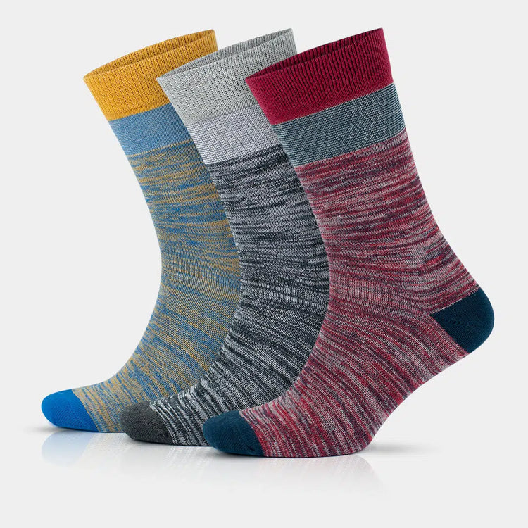 Men's Cotton Soft Crew Dress Socks - Optic Effect