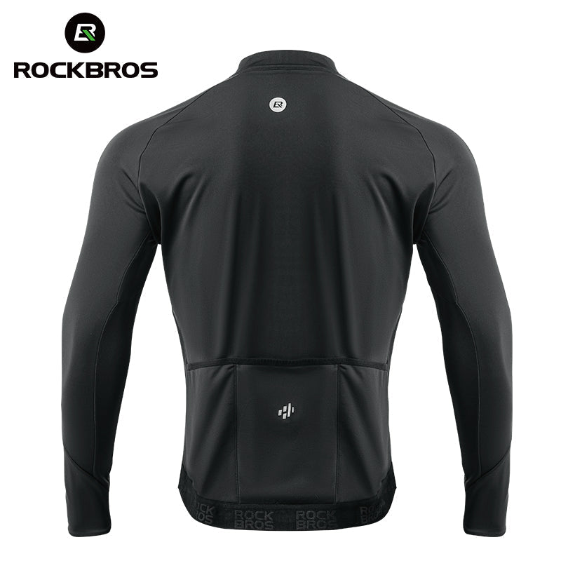 Men’s Cycling Fleece Jersey Long Sleeve for 32–50°F