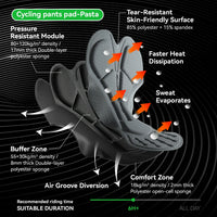 Men's Cycling Pants Breathable Padded For Summer & Fall-Pasta