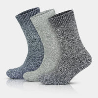 Men's Merino Wool Extra Thick Full Terry Fuzzy Crew Socks