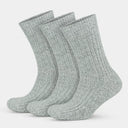 Men's Merino Wool Extra Thick Terry Sole Fuzzy Crew Socks