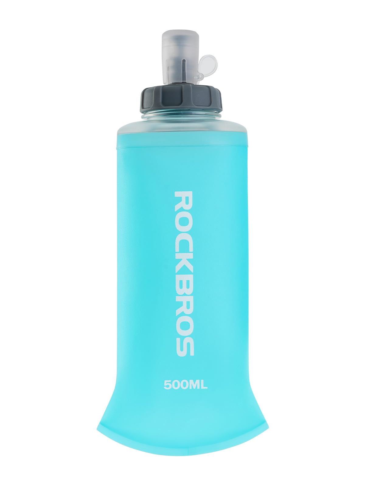 ROCKBROS 500ml Collapsible Soft Flask Flexible Water Bottle for Running, Hiking, Cycling Skiing