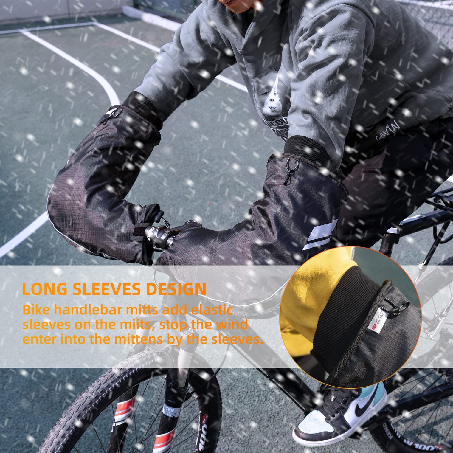 ROCKBROS Thinsulate Windproof Thermal Mountain Bike Handlebar Mittens