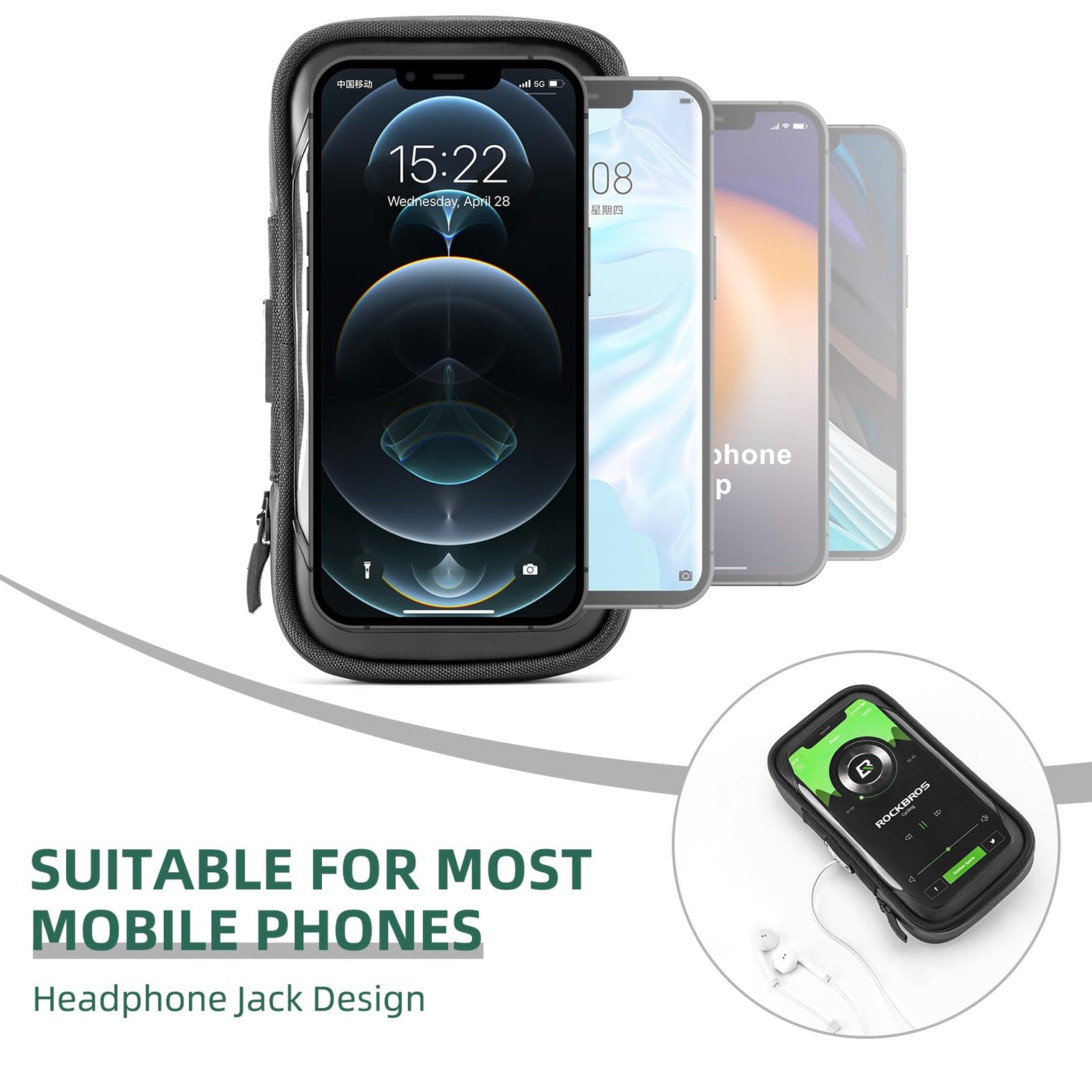 Bike Phone Mount Bag 270°Rotatable Quick Release Bike Phone Holder Handlebar Bag