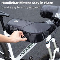 ROCKBROS Thinsulate Thermal Bike Handlebar Mittens - Cold Weather Pogies Cover Gloves