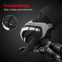 Fleece Full Finger Cycling Gloves, Motorcycle and Mountain Bike Gloves