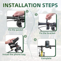 Bike Phone Mount Bag 270°Rotatable Quick Release Bike Phone Holder Handlebar Bag