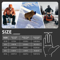ROCKBROS Winter Thermal Cycling Warm Windproof Anti-Slip Gloves Touchscreen for Men Women