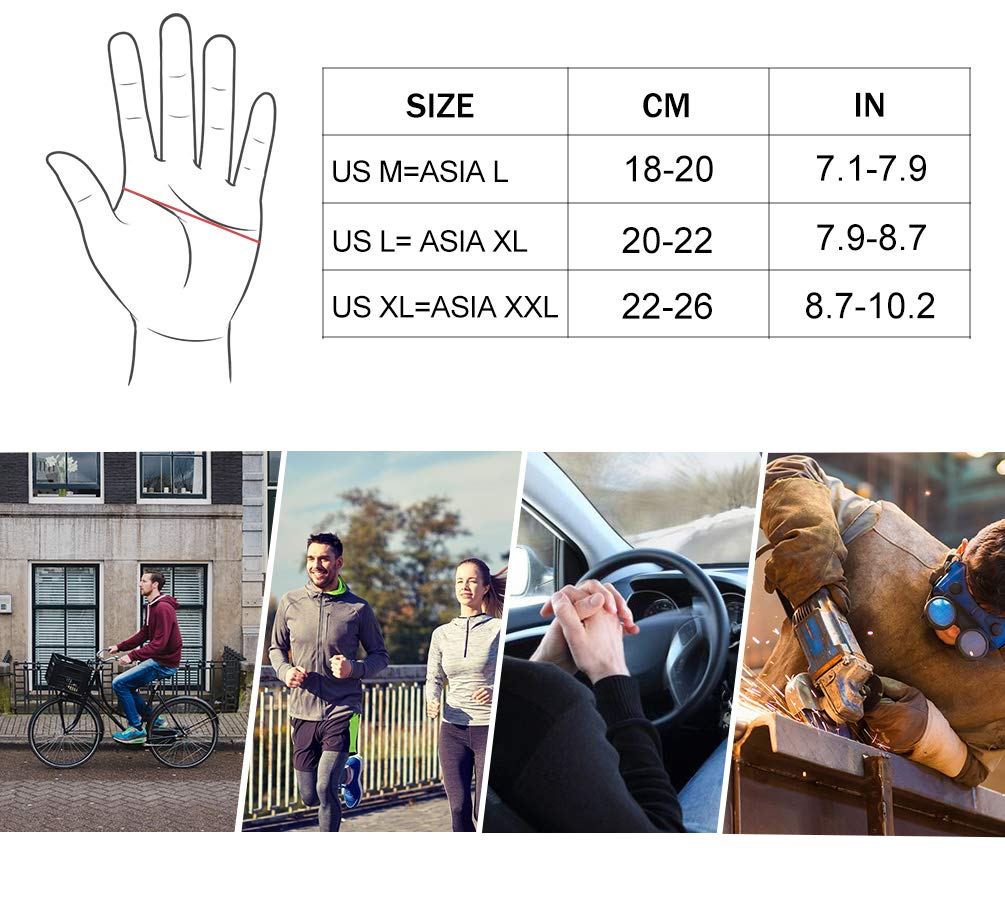 Fleece Full Finger Cycling Gloves, Motorcycle and Mountain Bike Gloves