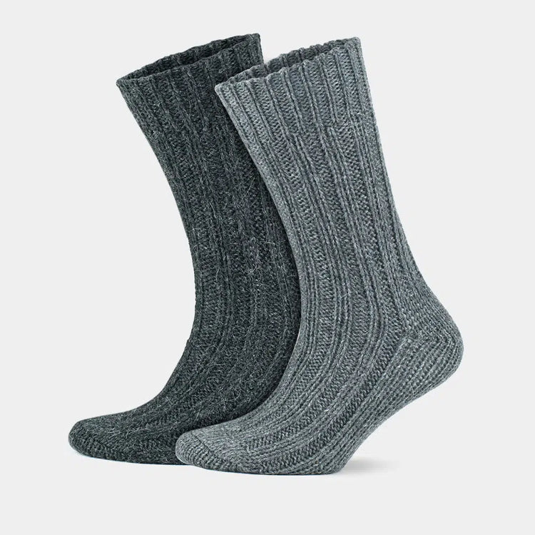 Alpaca Wool Extra Thick Crew Loose Socks for Men and Women