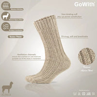 Alpaca Wool Extra Thick Crew Loose Socks for Men and Women