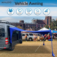 Malo’o DualShade™ 10x10 - Instant beach shade. Vehicle-ready awning