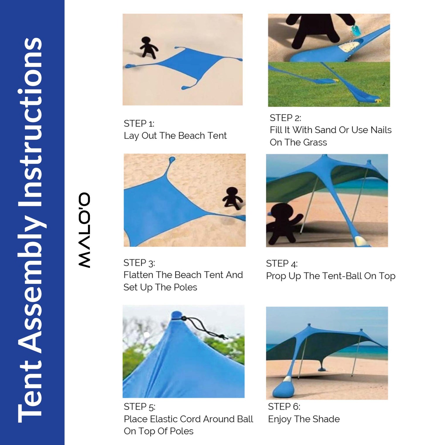 Malo’o DualShade™ 10x10 - Instant beach shade. Vehicle-ready awning