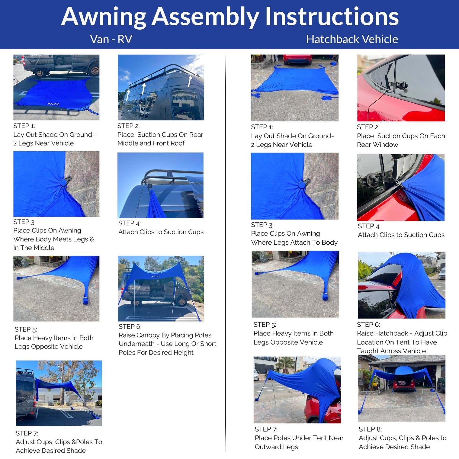 Malo’o DualShade™ 10x10 - Instant beach shade. Vehicle-ready awning