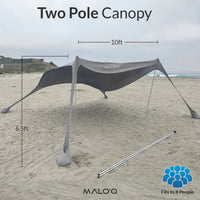 Malo’o DualShade™ 10x10 - Instant beach shade. Vehicle-ready awning