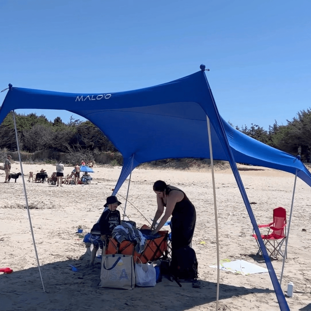 Malo’o DualShade™ 10x10 - Instant beach shade. Vehicle-ready awning