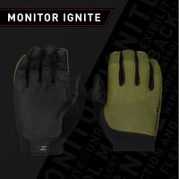 Lizard Skins Monitor Ignite Long Finger Cycling Gloves – Olive Green (XS, S)