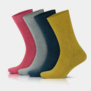 Men's Colorful Cotton & Linen Blend Thin Dress Socks