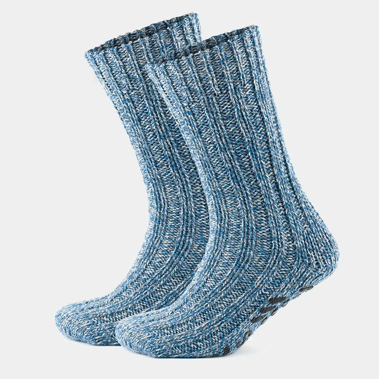 Men's Merino Crew Non-Slip Grip Cabin Socks
