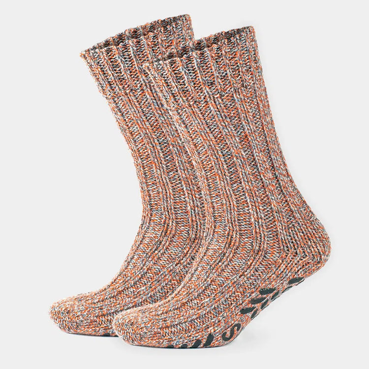 Men's Merino Crew Non-Slip Grip Cabin Socks