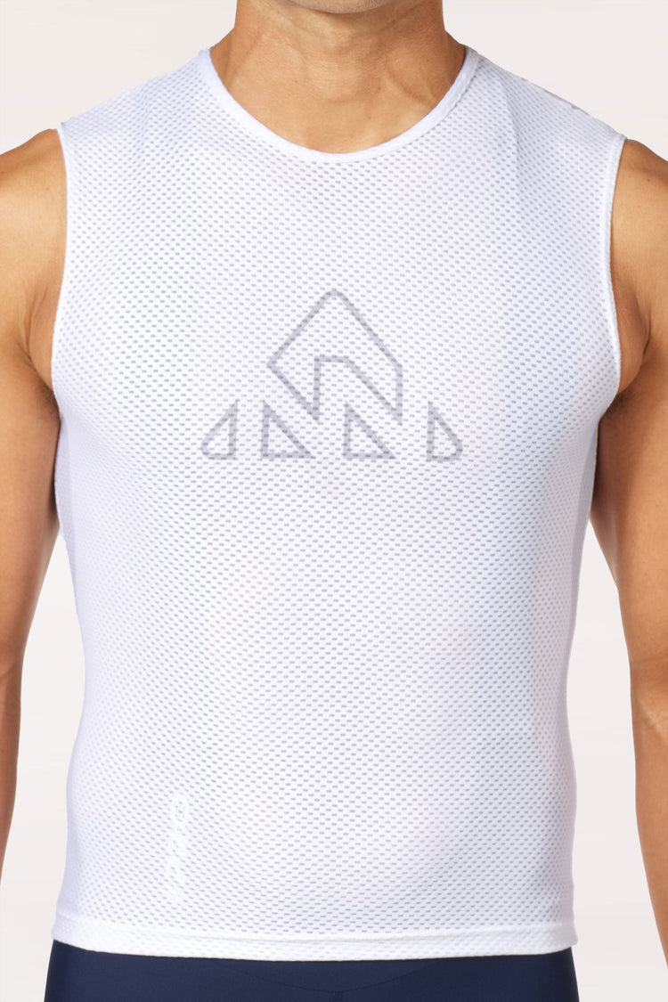 Men's White Pro Cycling Base Layer